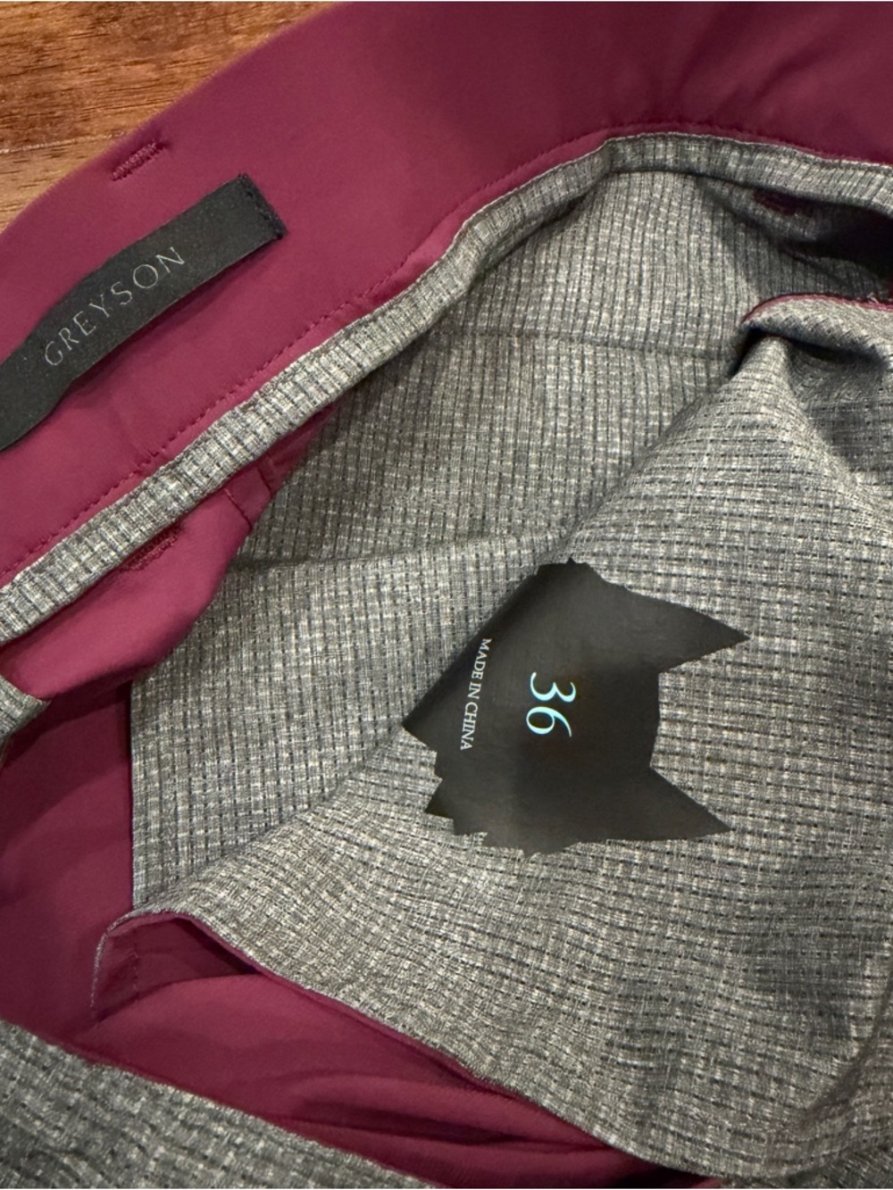 Greyson Montauk Performance Joggers Mens 36 Meadowsweet Burgundy Stretch Golf - Picture 3 of 4